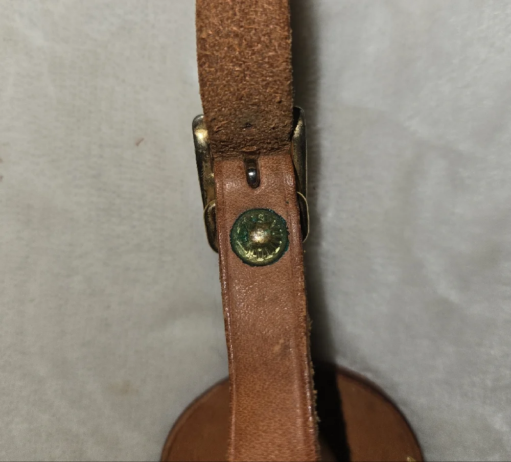 Louis Vuitton Tan Leather Luggage Tag And Poinette.